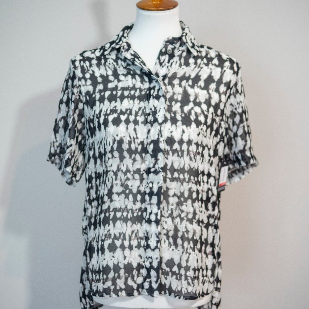 Badgley Mischka Studio Stucco blouse SMALL